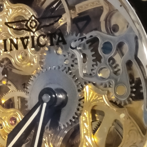 RARE INVICTA Skeleton Mechanical Men's Watch BNWT - Picture 4 of 11